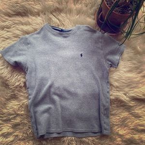 Ralph Polo Short Sleeve Gray Knitted T Shirt
